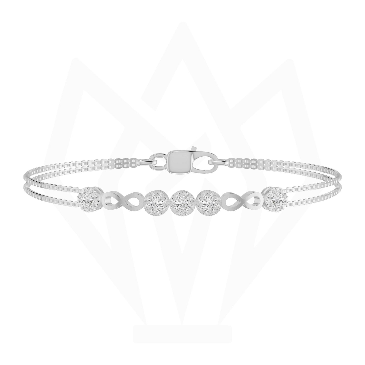 Sparkling Infinity Charm Bracelet in 14k Yellow Gold