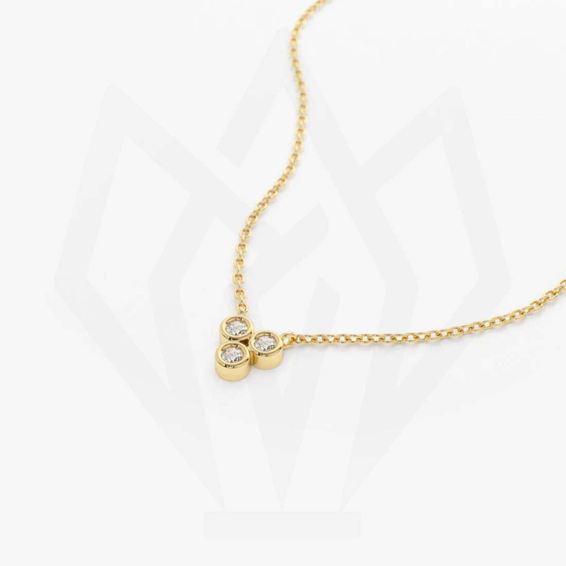 Three Stone Diamond Pendant Necklace