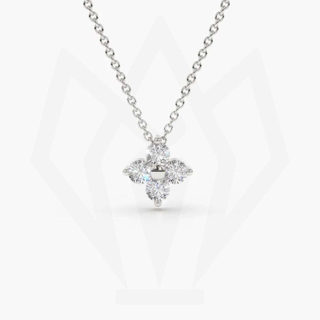 Quad Diamond Charm Necklace