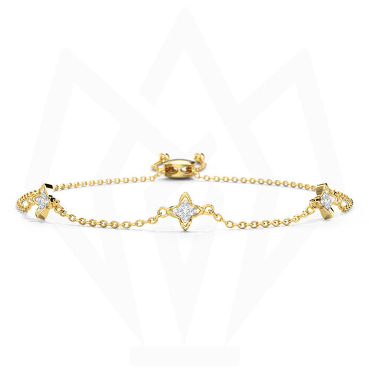 Dainty Star Charms Diamond Bracelet