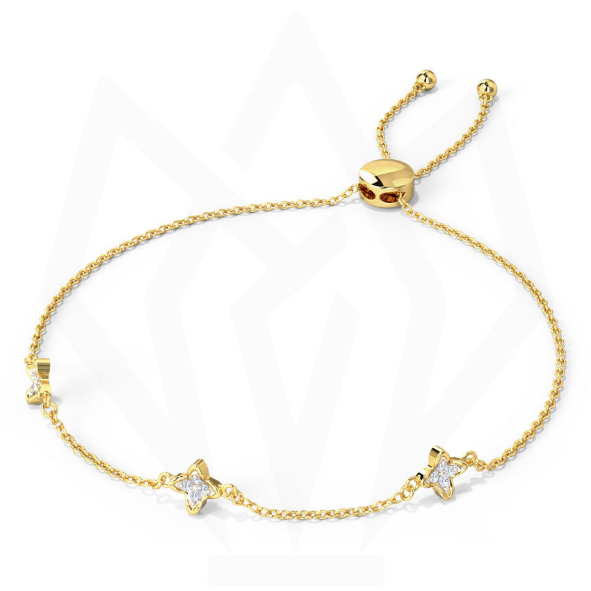 Dainty Star Charms Diamond Bracelet