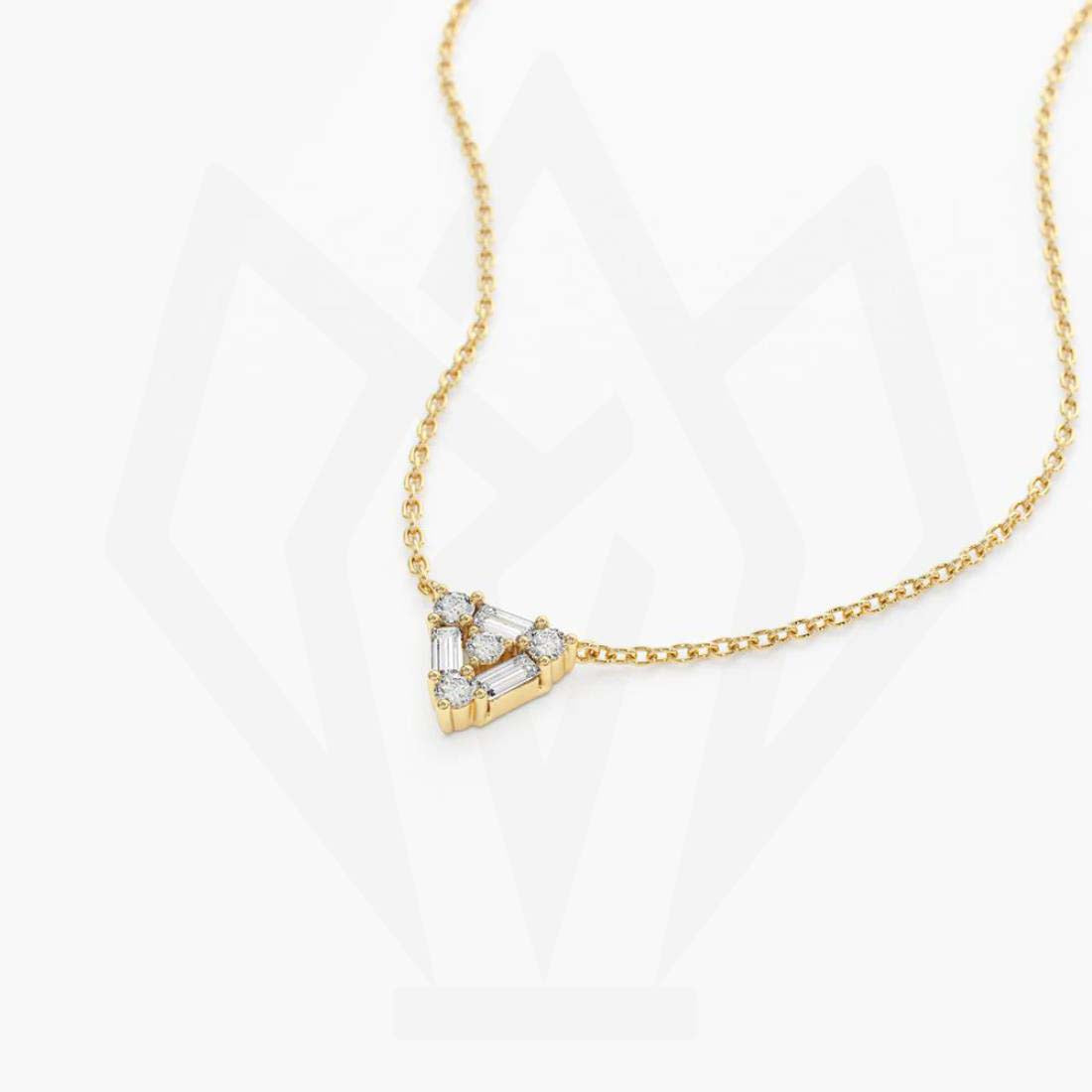 Trilliant Shape Diamond Pendant Necklace