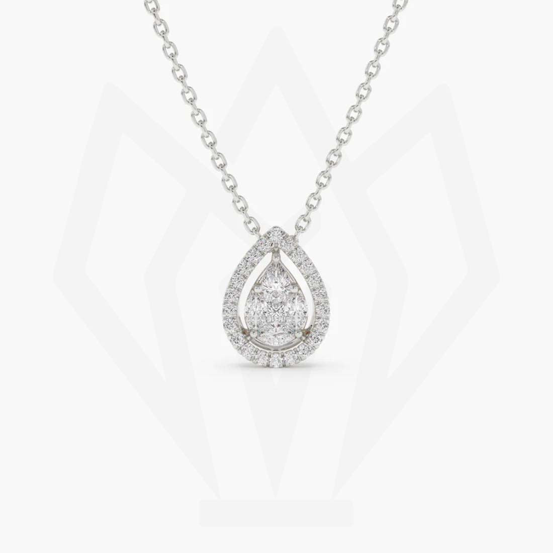 Pear Shape Diamond Pendant Necklace