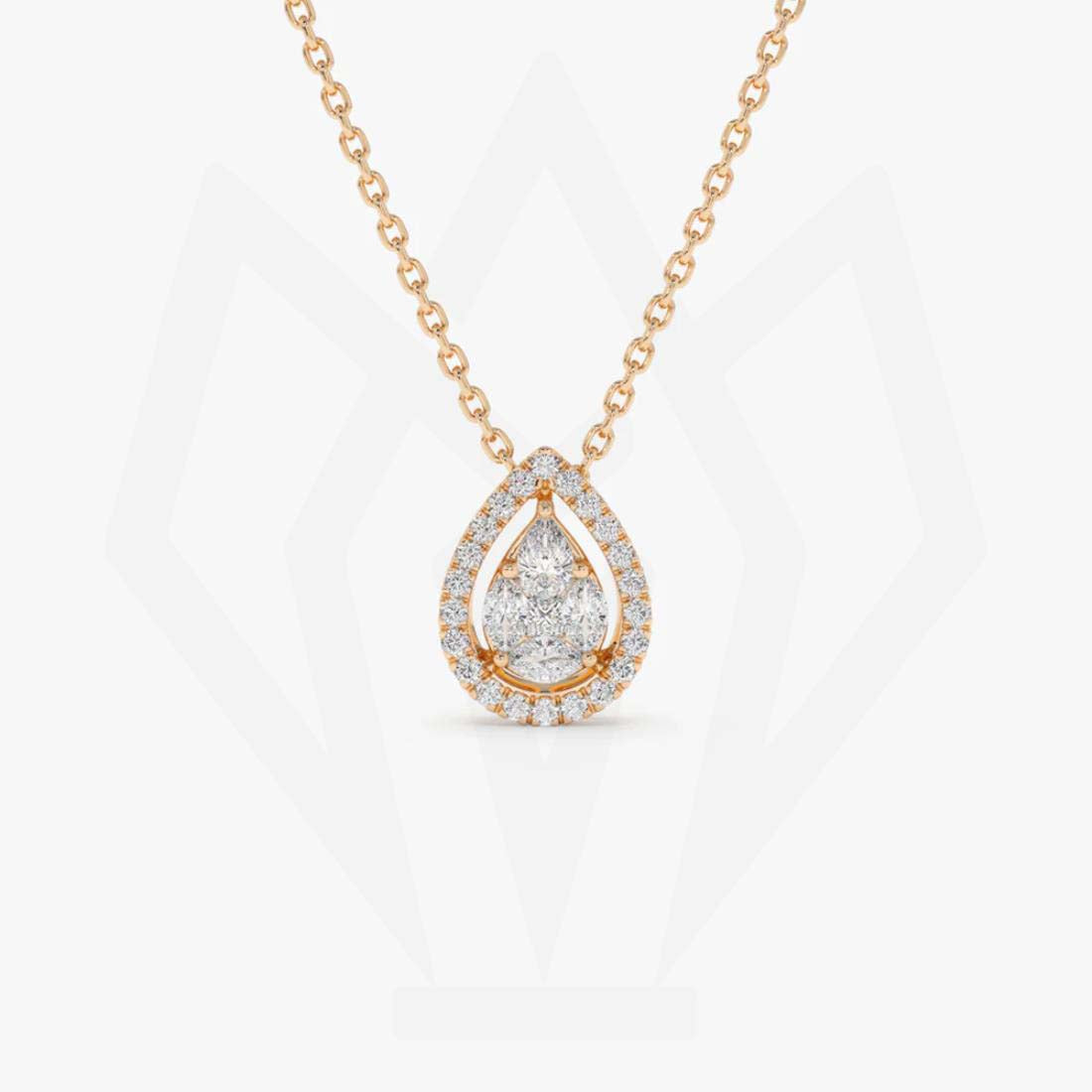 Pear Shape Diamond Pendant Necklace