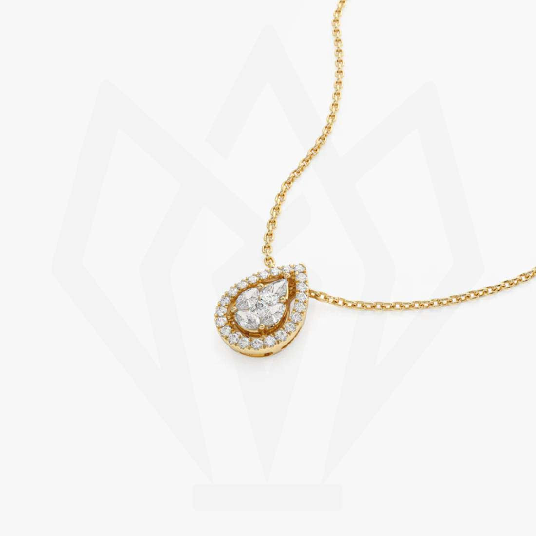 Pear Shape Diamond Pendant Necklace