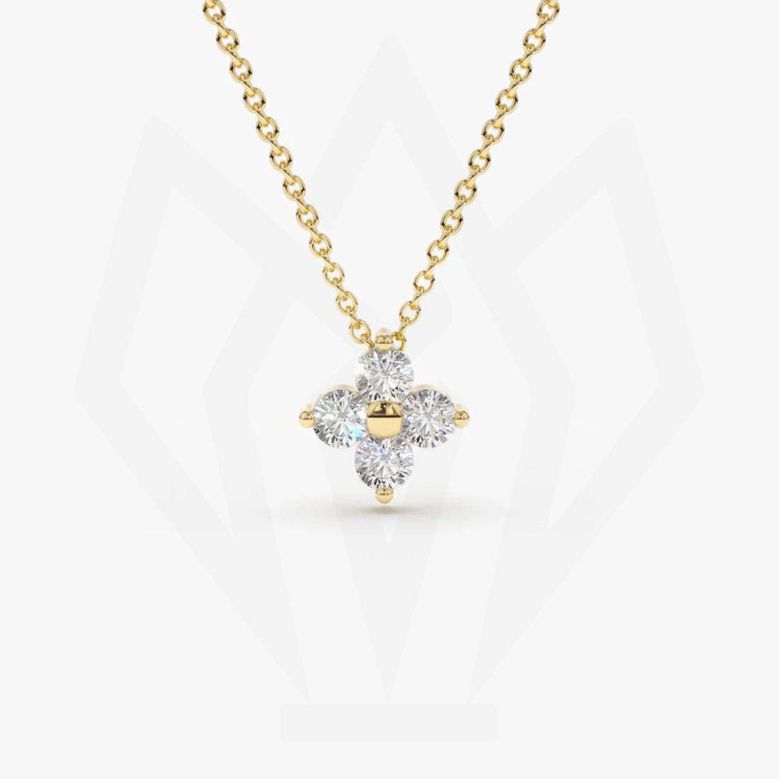 Quad Diamond Charm Necklace