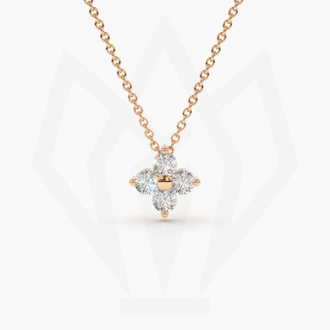 Quad Diamond Charm Necklace