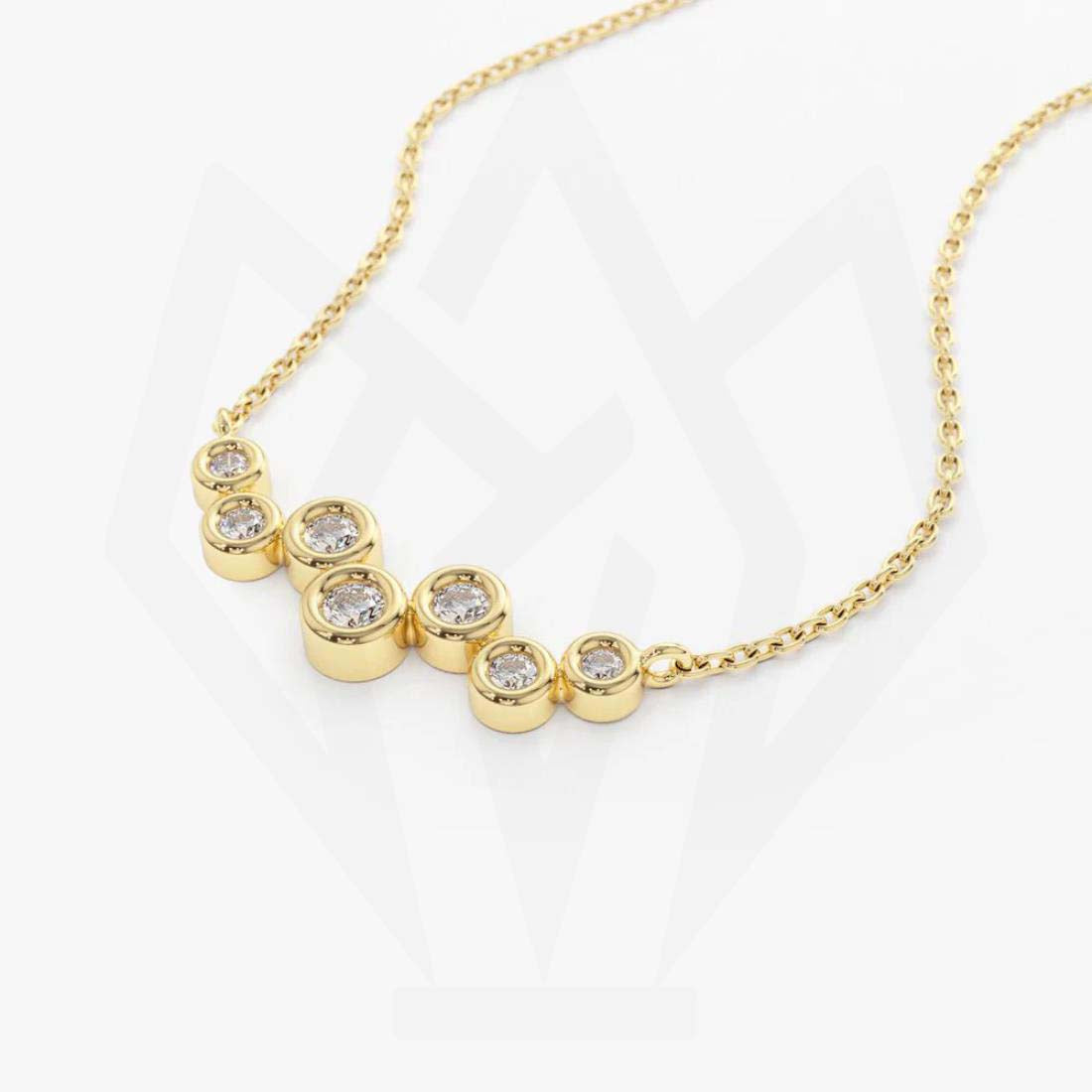 Zig-zag pattern Minimalist Diamond Necklace