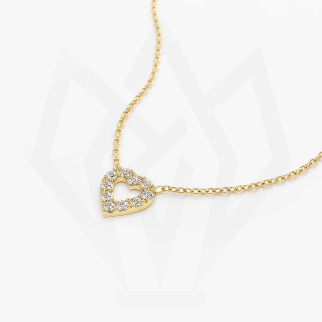 Heart Shape Diamond Charm Necklace