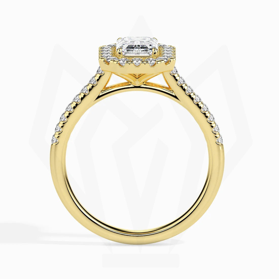 Emerald Diamond Engagement Ring