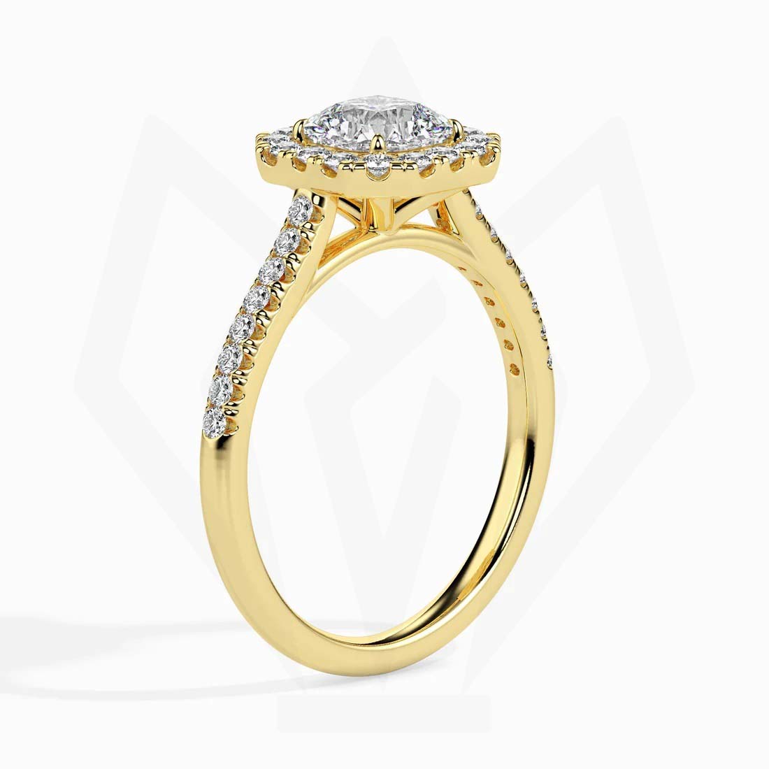 Asscher Cut Solitaire Diamond Ring