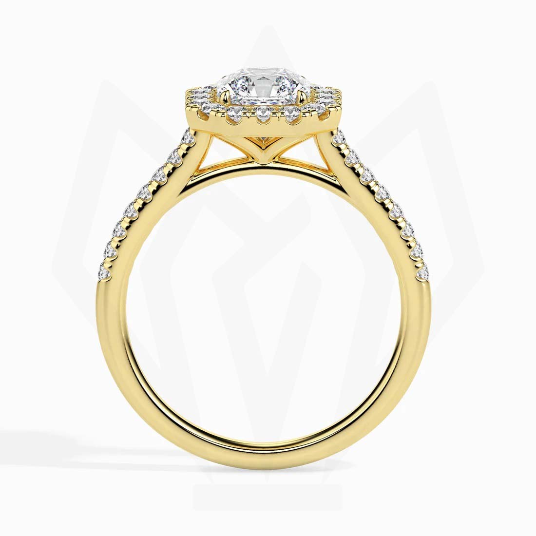 Asscher Cut Solitaire Diamond Ring