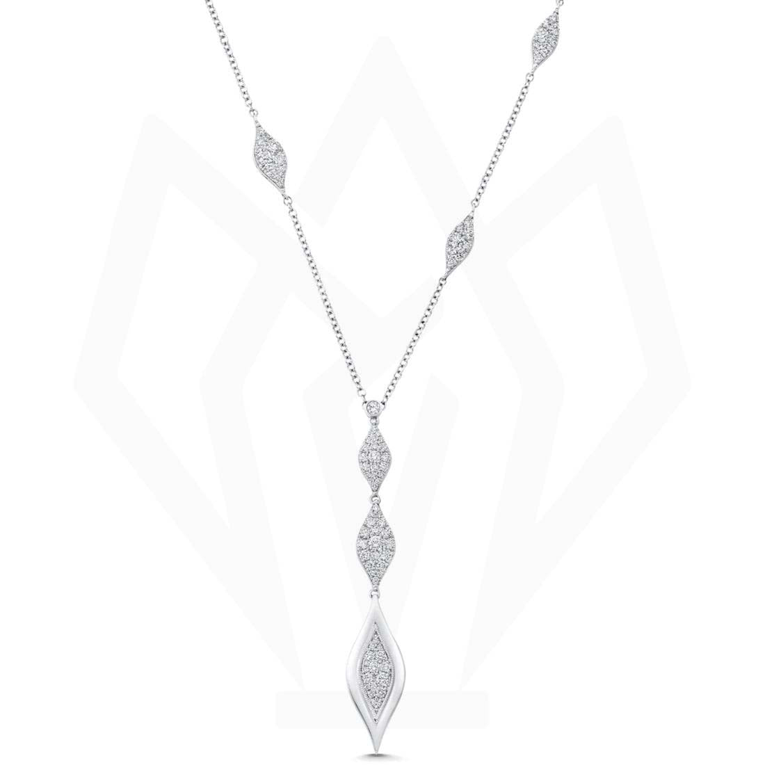 Unique Design Diamond Lariat Necklace